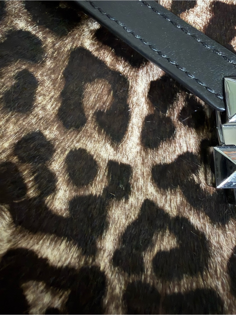 Michael Kors Leopard Print Shoulder Bag - Brown & Black - Picture 4 of 11